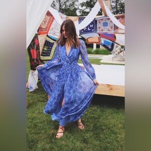 MAJORELLE Taos Maxi Dress in Aztec Print